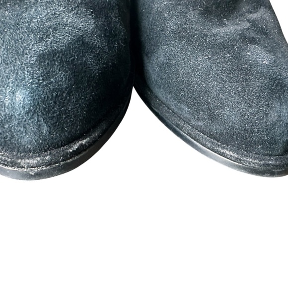 Jeffrey Campbell Metcalf-J2 Black Suede Chelsea Ankle Bootie Jeweled Heel - Picture 12 of 16